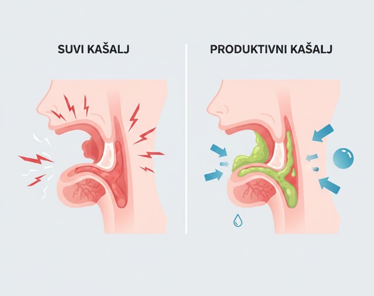 Suvi kašalj i produktivni kašalj